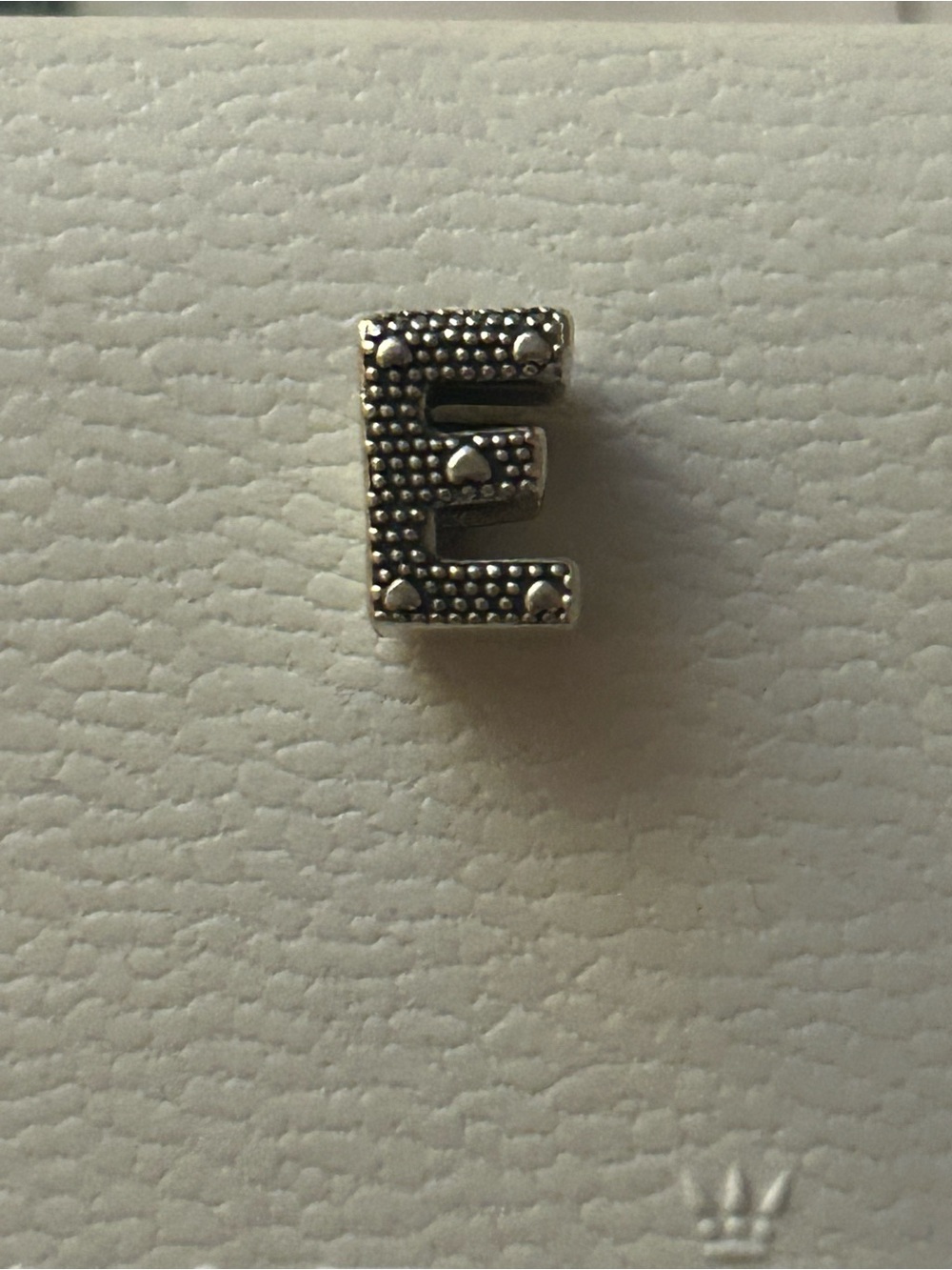 Pandora Silver Letter E Charm